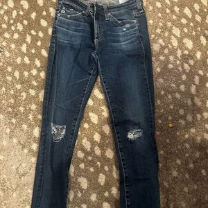 AG blue skinny jeans/jeggings size 24